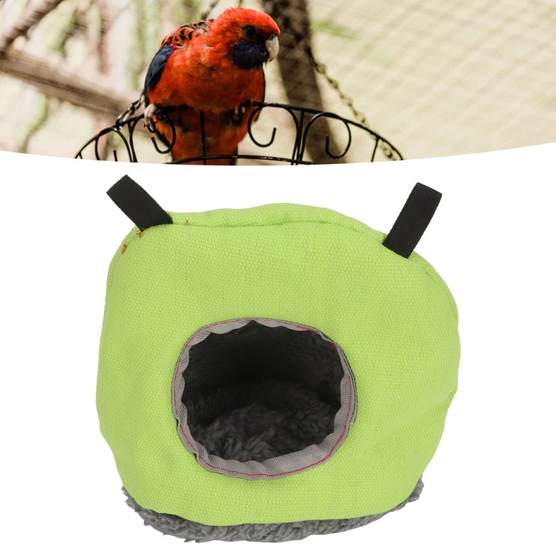 Warm Bird Hammock Round Foldable Soft Plush Winter Bird Swing