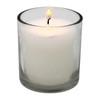 White Votive Candles in Clear Glass Jar 24 Hour Long