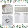 Purple Rose Bathroom Set with Shower Curtain and Non-Slip Rugs,