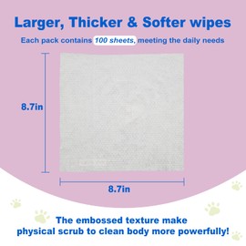 DR.EASY Lavender 200ct Scent Pet Wipes for Dogs and Cats，Ears, Face, Butt, Body and Eye –Convenient, Nature，Home or Travel，Best Pet Supplies