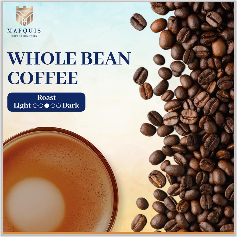 Marquis - Half Caff Coffee, Rich Blend of half Ethiopian