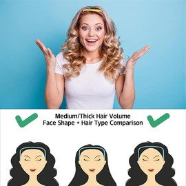 ZKSXOA 3pcs Curly Thick Hair Large Headband, Square Headband Hinged Headband, Headband Like Sunglasses, Hair Hoop Headband Accessories for Men Women