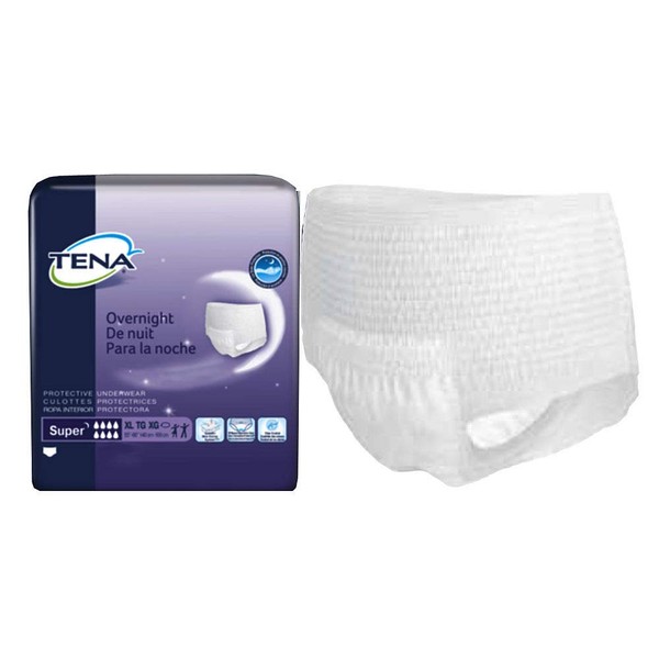 TENA Protective Underwear, Overnight Super, X-Large, 55"- 66" (Case of