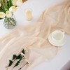 Chuqing Chiffon Table Runner, Decorative Fabric in Natural Beige, Thin