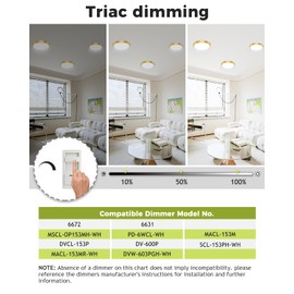 hepside 2Pack Dimmable Flush Mount Ceiling Light Fixture Golden, 3CCT Selectable 3000/4000/6500K Ceiling Lamp, 7.5INCH 15W 1500LM Low Profile Light for Bedroom, Kitchen, Bathroom, Hallway