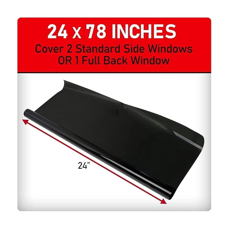 Black Magic Select 20% VLT Tinted Window Film, Scratch-Resistant Tint