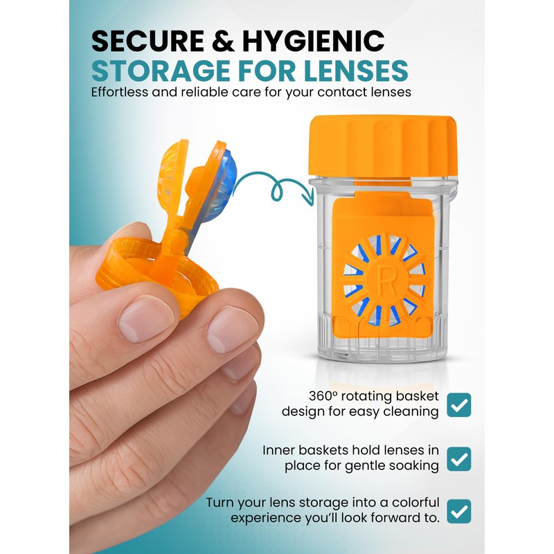 Color Contact Lens Barrel Cases, Contact Lens Washer Cleaner Contact