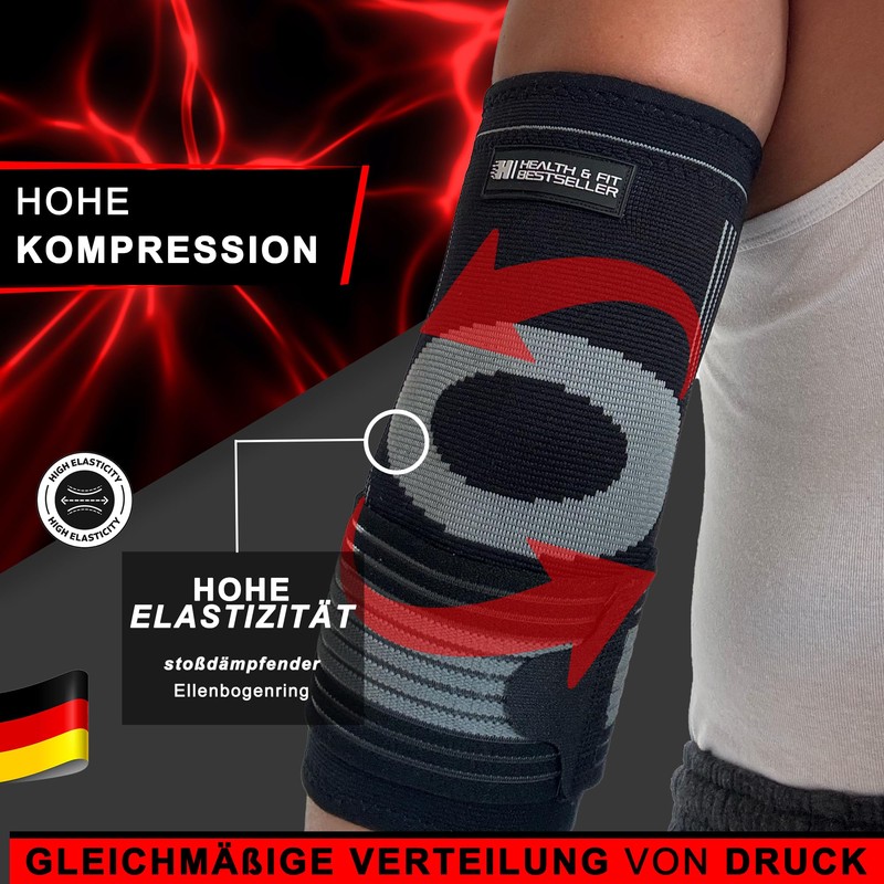 HEALTH & FIT: Elbow Sleeve for Compression with Adjustable Compression
