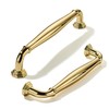 khtumeware 10 Pack 5 Inch(128mm) Polished Brass Cabinet Pulls Unlacquered