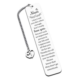 Valentines Day Gifts for Women, Mom Valentines Day Gifts from Daughters, Mommy and Me Bookmark, Birthday Gifts for Mom Mother of The Bride Groom Gifts I Love You Mom Gifts Best Mom Gifts Stepmom Gift