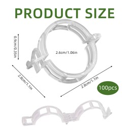 HFMYGS Pack of 100 Plant Clips, Tomato Clips, Plant Clips, Plastic Plant Clips, Plastic Tomato Clips for Climbing Plants, Flower Clips for Tomatoes, Trellis Aid