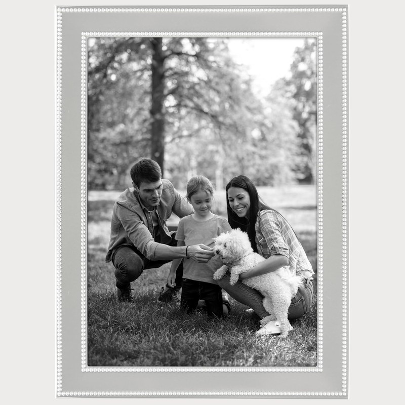 Siena Beaded Silver Picture Frame, Tarnish Resistant Finish, Perfect Photo
