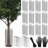 UQM Tree Trunk Protector, 24 Pcs Metal Tree Guards Trunk