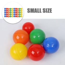 jojofuny Pack of 50 Lottery Balls Balls for Opening Filling Colourful Bingo Balls Replacement Separable Plastic Balls Empty Round Capsules Lotto Balls Table Tennis Balls Competition Game Game Drinking