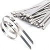 Pack of 100 Steel Cable Ties, Stainless Steel Cable Ties