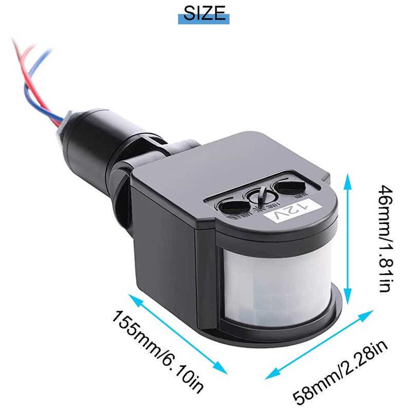 DKARDU DC 12V PIR Motion Sensor Automatic Infrared Motion Sensor