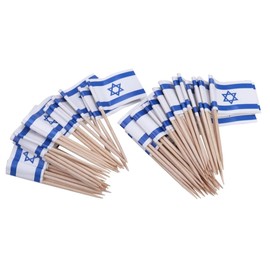 100pcs One Hand Flag on Stick Small Toothpick Flags Countries Hand Israelis Flags Flag Cupcake Flag Cocktail Picks Flag Pick Child Paper Bamboo United States