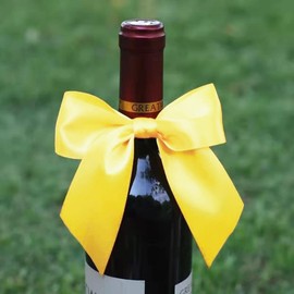 LIUYAXI Yellow Double Face Satin Ribbon 1" X 50 Yards, Ribbons Perfect for Crafts, Gift Wrapping, Bow Making and More