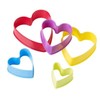 5 Heart Shaped Cookie Cutters Set