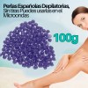 8 Cera Española Perla Rosa Lavanda Aloe Depilación Sin Tiras