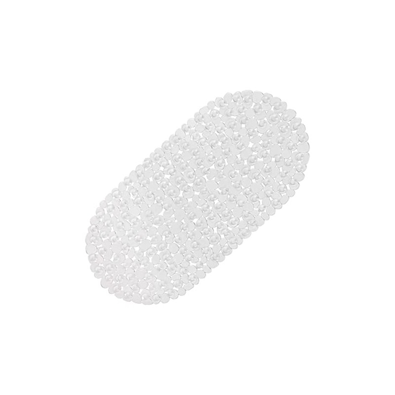 WELTRXE Non-Slip Pebbles Bath Mat with Suction Cups