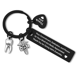 Dental Hygienist Gifts Dentist Appreciation Gift Keyring Thank You Gifts for Dentist Assistant New Dentist Graduation Gifts Dental Keychain for DH Dentist Office Orthodontist Gift Retirement Gift