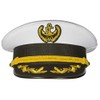 Deluxe Men's Captain Skipper Yacht Hat, Sizes 57-60 CM, Commercial