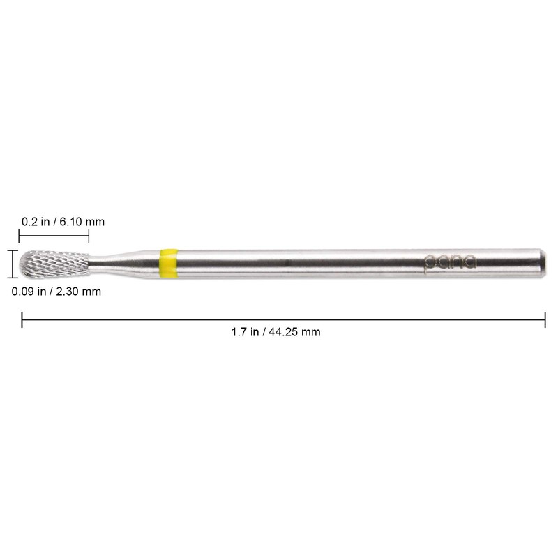 PANA 3/32" Shank Size - Pear Shape Silver Carbide Bit