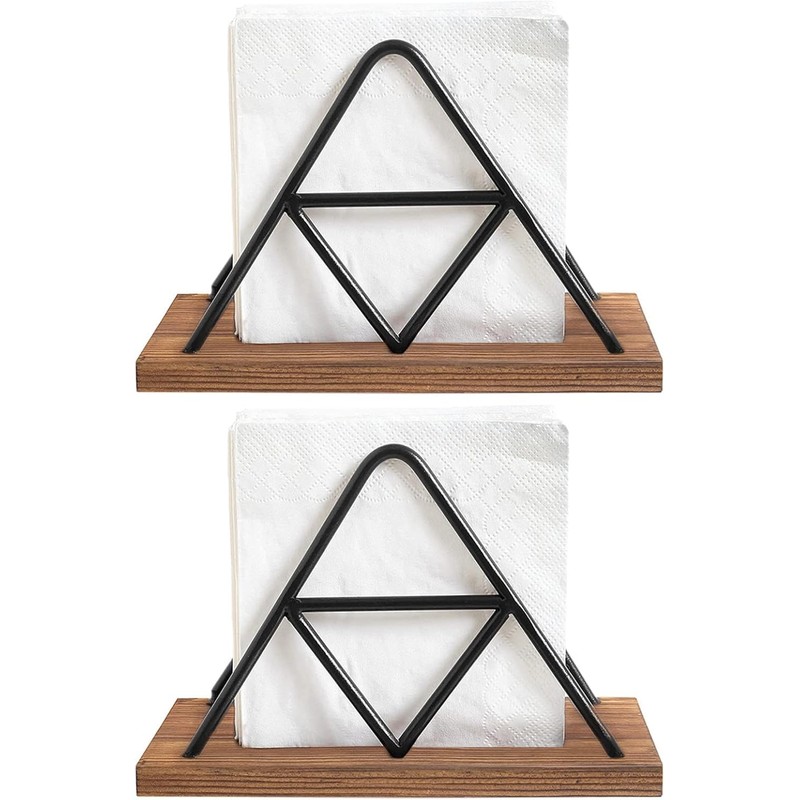 Napkin Holder, 1 Piece, Metal Napkin Holder, Wooden Napkin Holder,