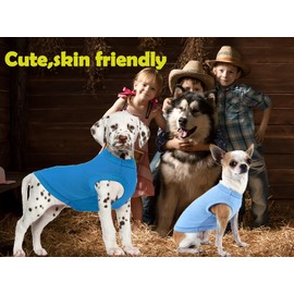 Sychien Dog Blank Blue Shirt,Boy Girl Dogs Extra Large Tee Shirts,Plain Labrador T-Shirt,XXXL Blue Royal