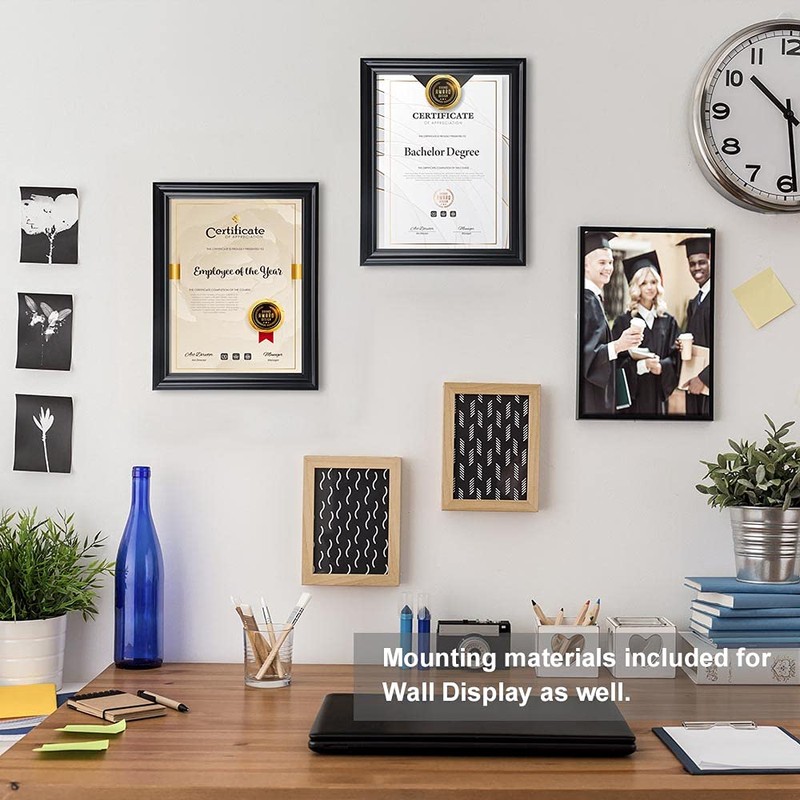 Memory Island Document frames 8.5x11,Set of 4 Pack Certificate Frames