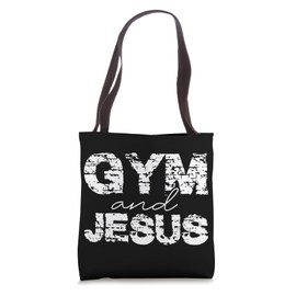 Gym and Jesus - Faith & Fitness Dedication Tote Bag