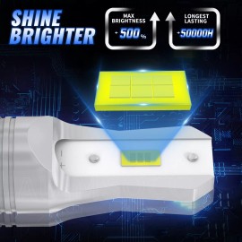 AUIMSOCO For Corvette C5 1997-2004 Combo 6000K LED Headlight Hi/Low Beam Fog Light Bulbs