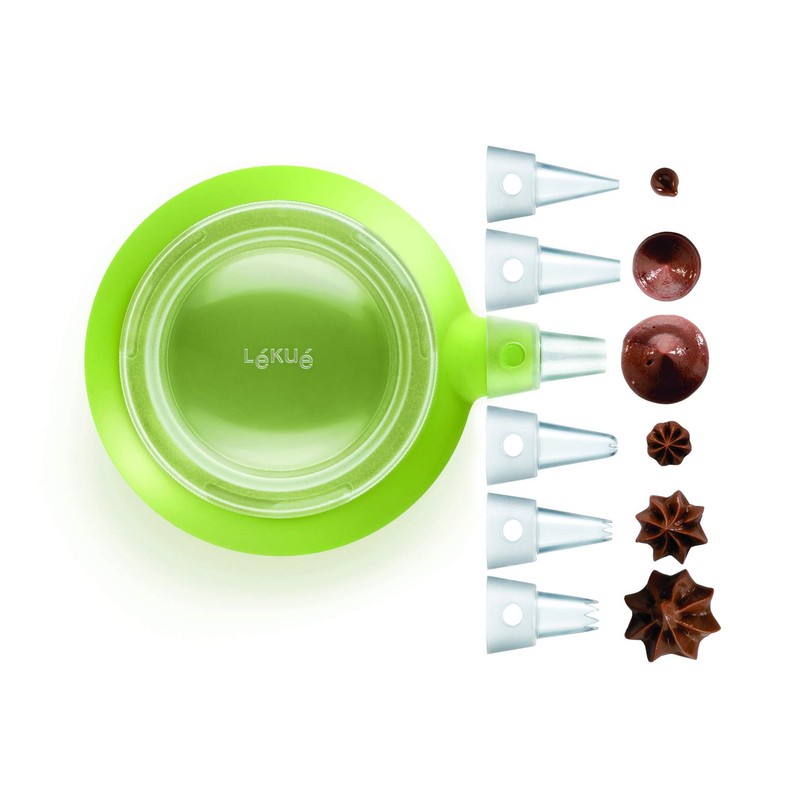 Lékué- Cupcake-Set, Silikon, grün