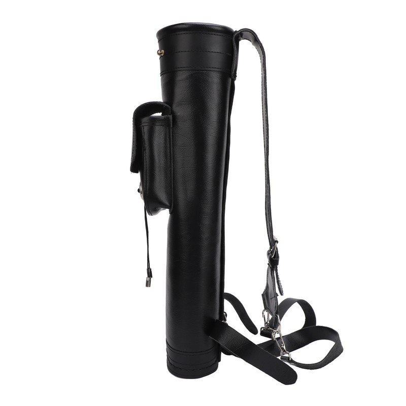 Archery Arrow Quiver Cowhide Leather Arrows Holder Bag Shoulder Back