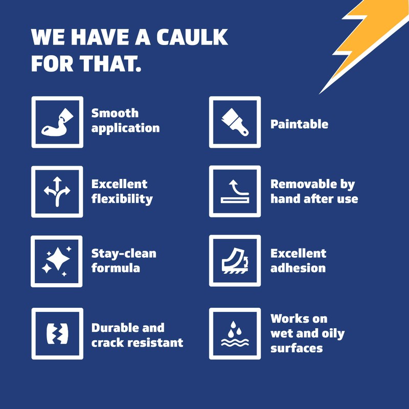 White Lightning W13000010 Painter's Preferred All Purpose Acrylic Latex Caulk,