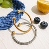 COORWEEL Twisted Cable Wire Cuff Bracelets for Women Gold Stainless