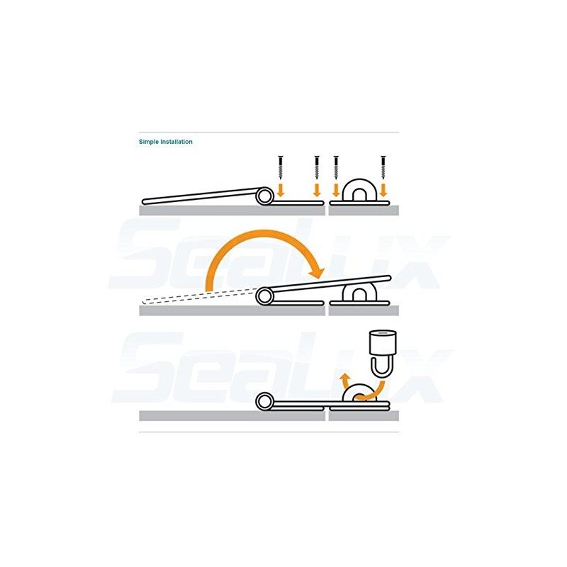 SeaLux Marine Stainless Steel Safety Swivel Hasp and Staple