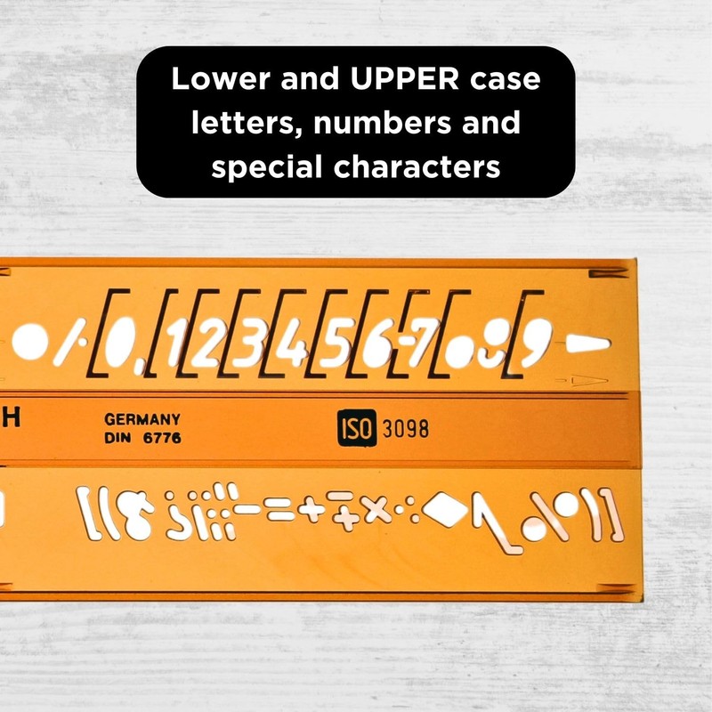 7mm ITALIC Lettering Letter Letters Guide Italics Drawing Drafting Template