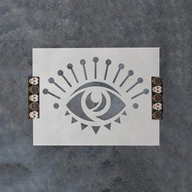Promisla Evil Eye Stencil - Reusable Stencils for Painting - Create DIY Promisla Evil Eye Home Decor