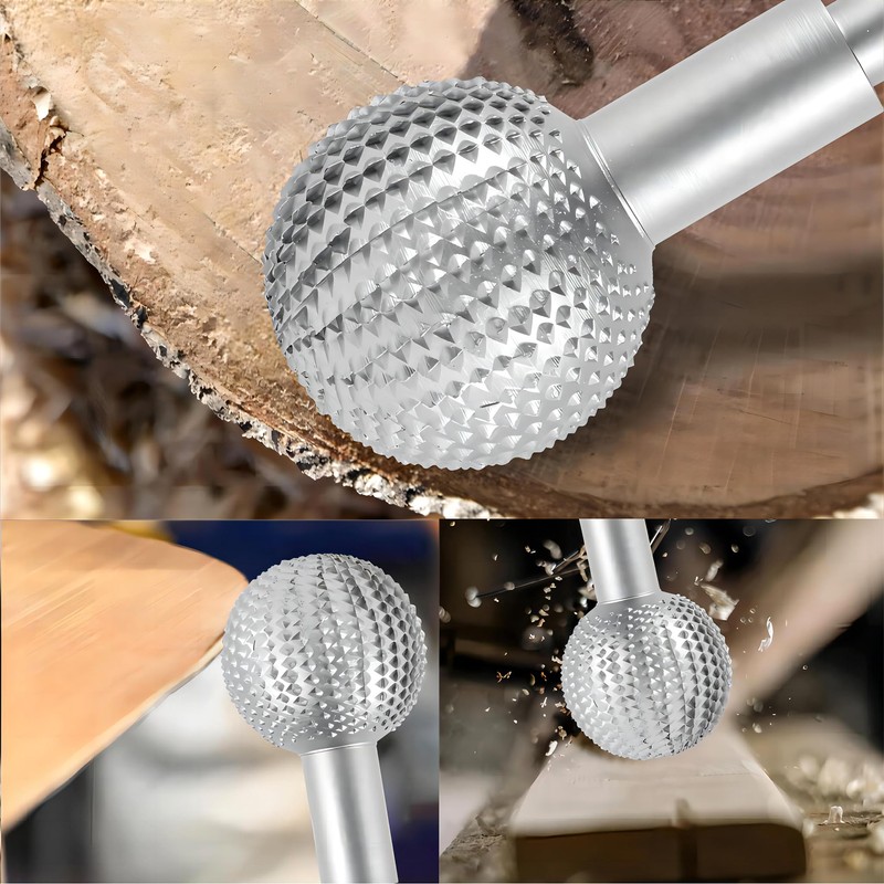 KEWAYO Carbon Steel Sphere Rotary Burr - 10mm Shank, Ideal