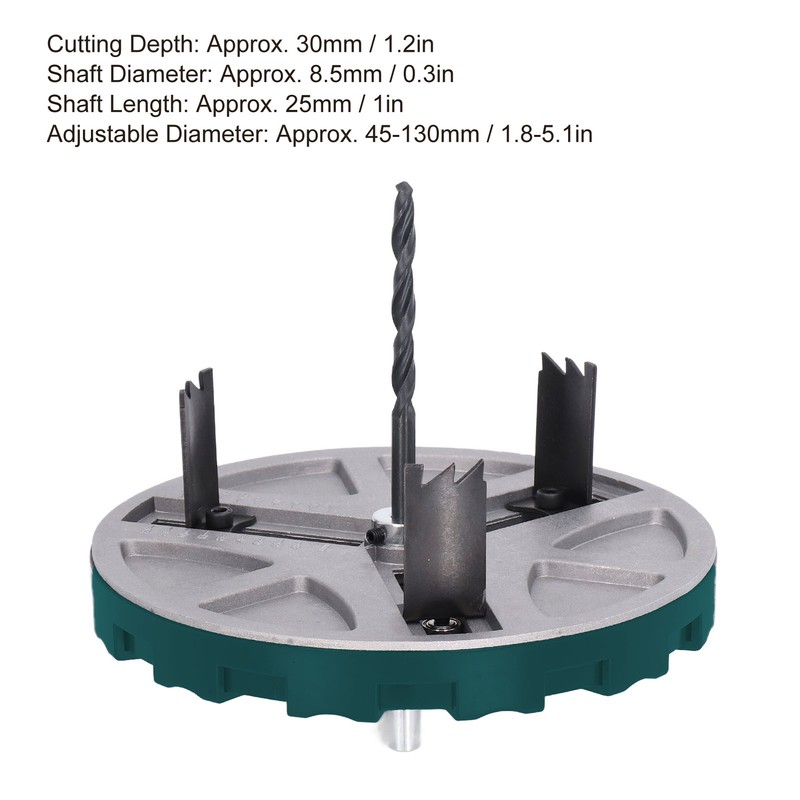 Adjustable Punching Saw Round Hole Opener Tools with Positioning Bit