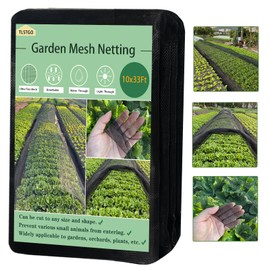 TLSTGO Garden Netting,10x33FT Thickened Garden Net Ultra Fine Vegetables Netting for Raised Beds Plant Net Protection Fruits Shrubs Crops Greenhouse Row Cover Birds Animals Barrier Mesh