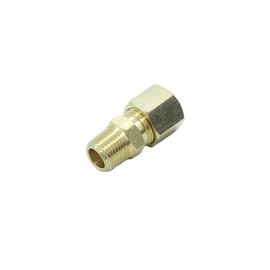 CDQBWKJGFJ 3 Pcs Brass Tube Fitting 1/4" Tube OD Compression x 1/8" NPT Male Pipe Connector