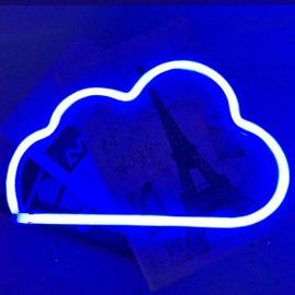 Cloud Neon Light Signs BeMoment Wall Decor Battery and USB Operated Bedside Lamps Home Decoration for Living Room,Children's Bedroom,Party,Christmas & Birthday Gift(Blue)