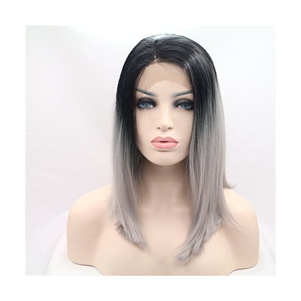 xiweiya Lavender Wig Long Wavy Hair Synthetic Lace Front Wigs Dark Root Heat Resistant Purple Lace Front Wig Cosplay Party Wig Makeup Natural Hairline Mermaid Haircut
