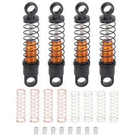 Single Cylinder Aluminum Alloy Shock Absorber Damper Set for Axial SCX24 90081 1/24 RC CarGolden