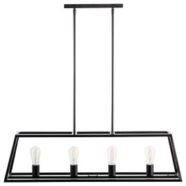 Lorenzi 4 Light Kitchen Island Pendant - Bronze w/LED Bulbs - Linea di Liara LL-P12-6DB-LED