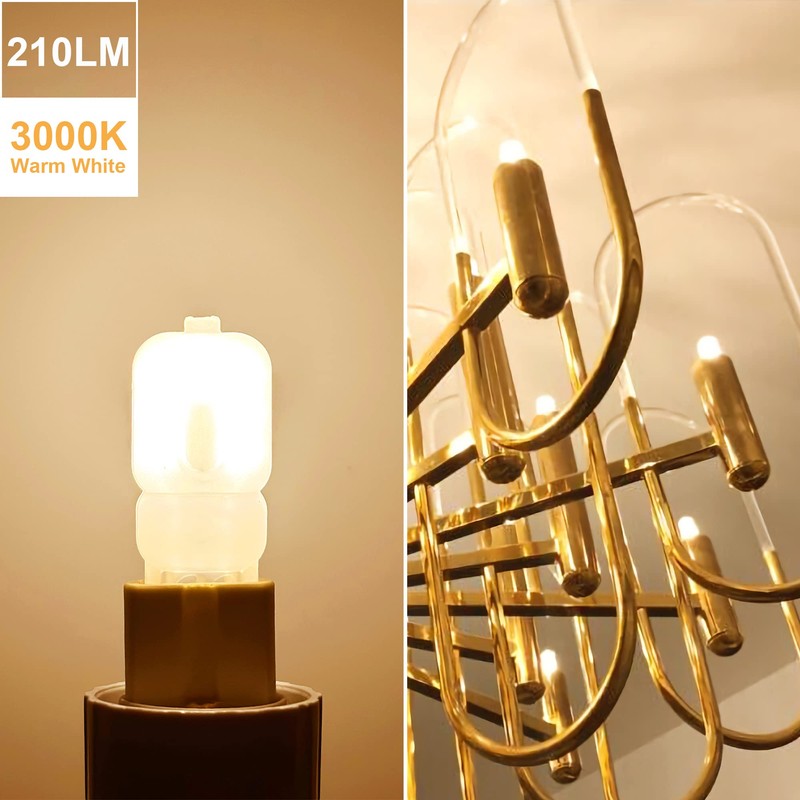 JUNSHI G9 LED Bulb 2.5W(20W 25W Halogen Equivalent) 3000K Warm