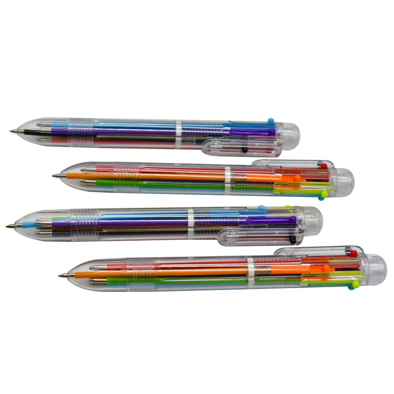 Maydahui 6-Color Ballpoint Pen, Multi-Color Ballpoint Pen, 12-Piece Set, 0.5mm,